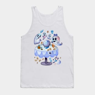 Ghosts Having a Spooky Seance in Watercolor Tank Top